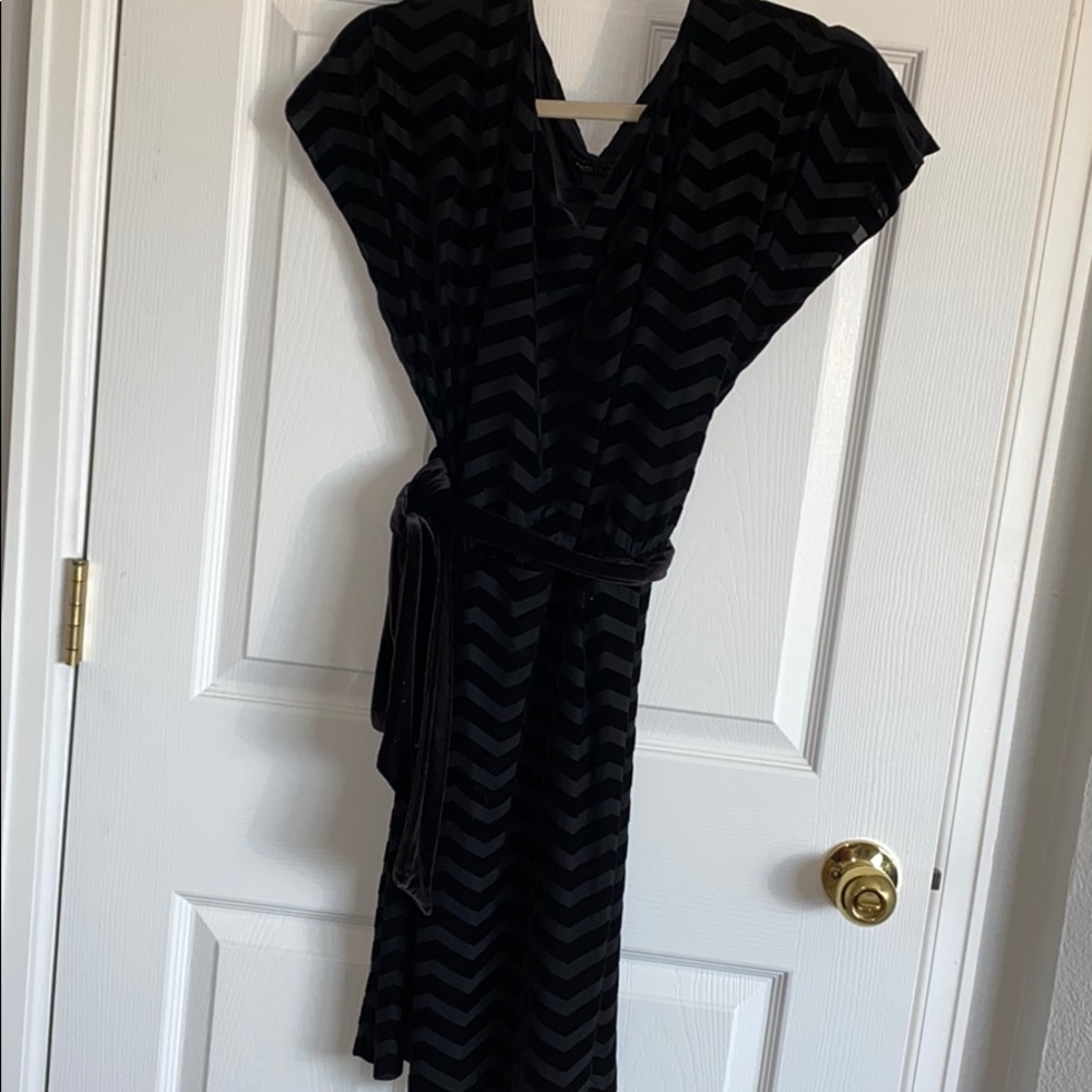 WHBM Velvet Chevron Dress